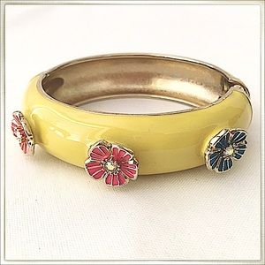 Betsey Johnson 'Secret Garden' Floral Hinged Bracelets HTF!